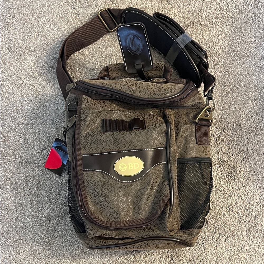 Brown Leather Golf Cooler Bag